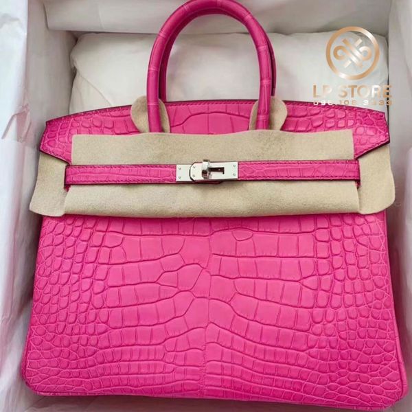  Birkin B25 Crocodile PHW 