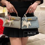  Kelly Mini K20 Crocodile Gris Perle GHW 