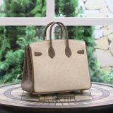  Birkin B25 Ostrich Beton + Gris Asphalts GHW 