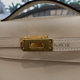  Kelly Pochette KP22 Swift Leather Nata GHW 