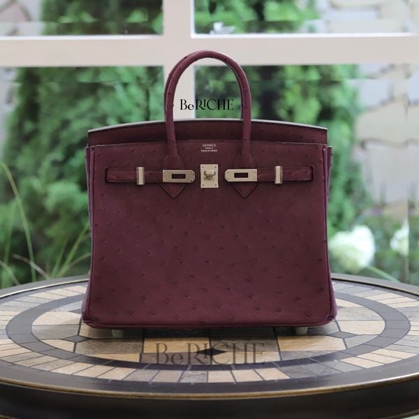  Birkin B25 Ostrich Anemone PHW 
