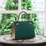  Kelly Hss K25 Epsom Bicolor (Malachite/Trench) 