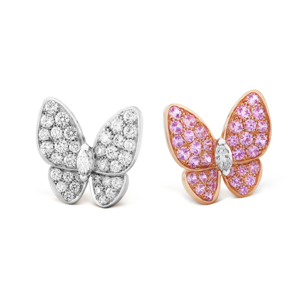  VCA Two Butterfly earrings 