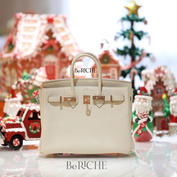  Birkin B25 Togo Craie RGHW 