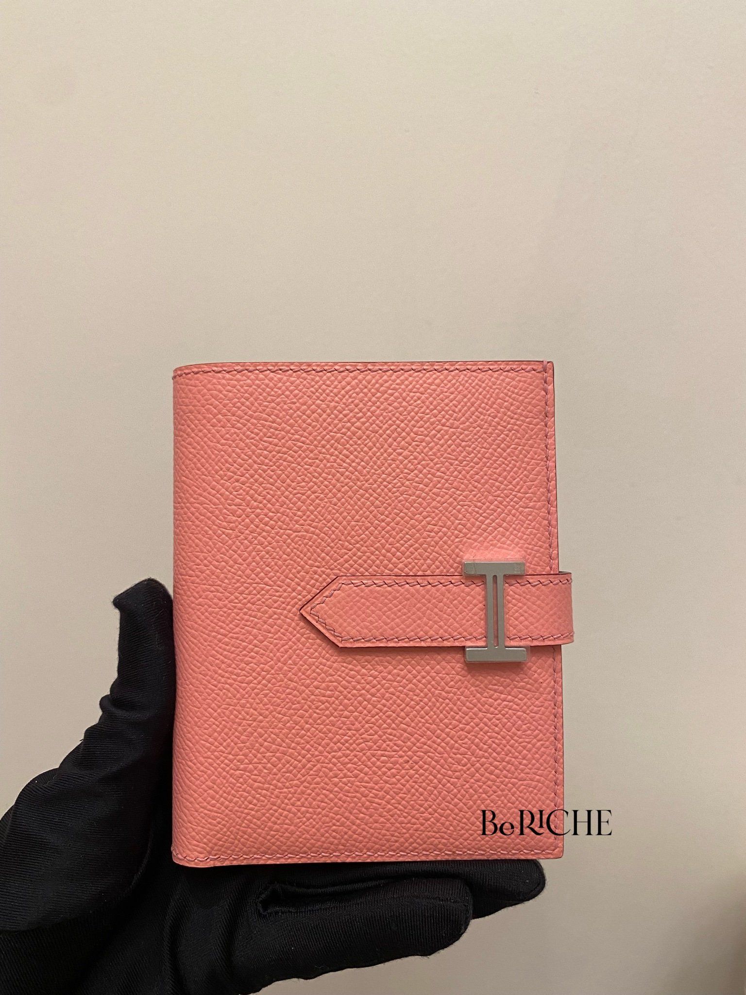 Hermes Rose Confetti Pink Bearn Compact Card-Holder Wallet Case Perfec -  Chicjoy