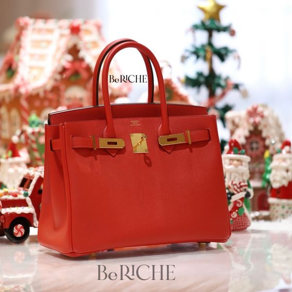  Birkin B30 Espom Rouge Cassaque GHW 