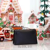  Kelly Pochette KP22 Swift Leather Black GHW 