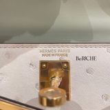  Kelly Mini K20 Ostrich Parchemin GHW 