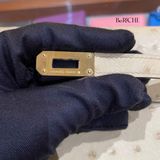  Kelly Wallet Ostrich Parchemin GHW 