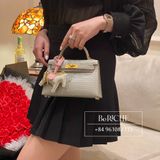  Kelly Mini K20 Crocodile Gris Perle GHW 