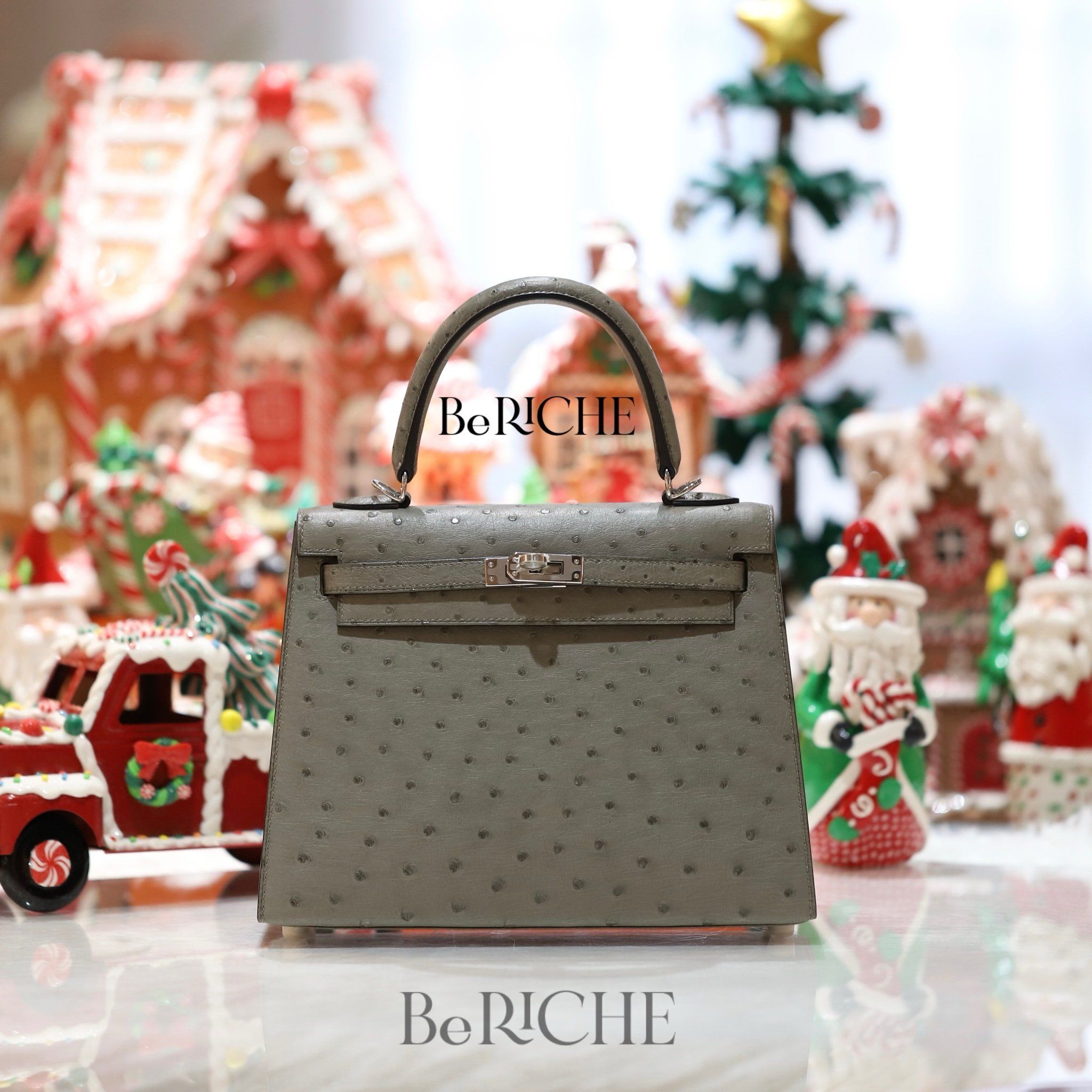 Hermes gris agate ostrich clearance