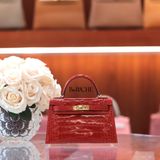  Kelly mini K20 Alligator Crocodile Rouge De Coeur GHW 