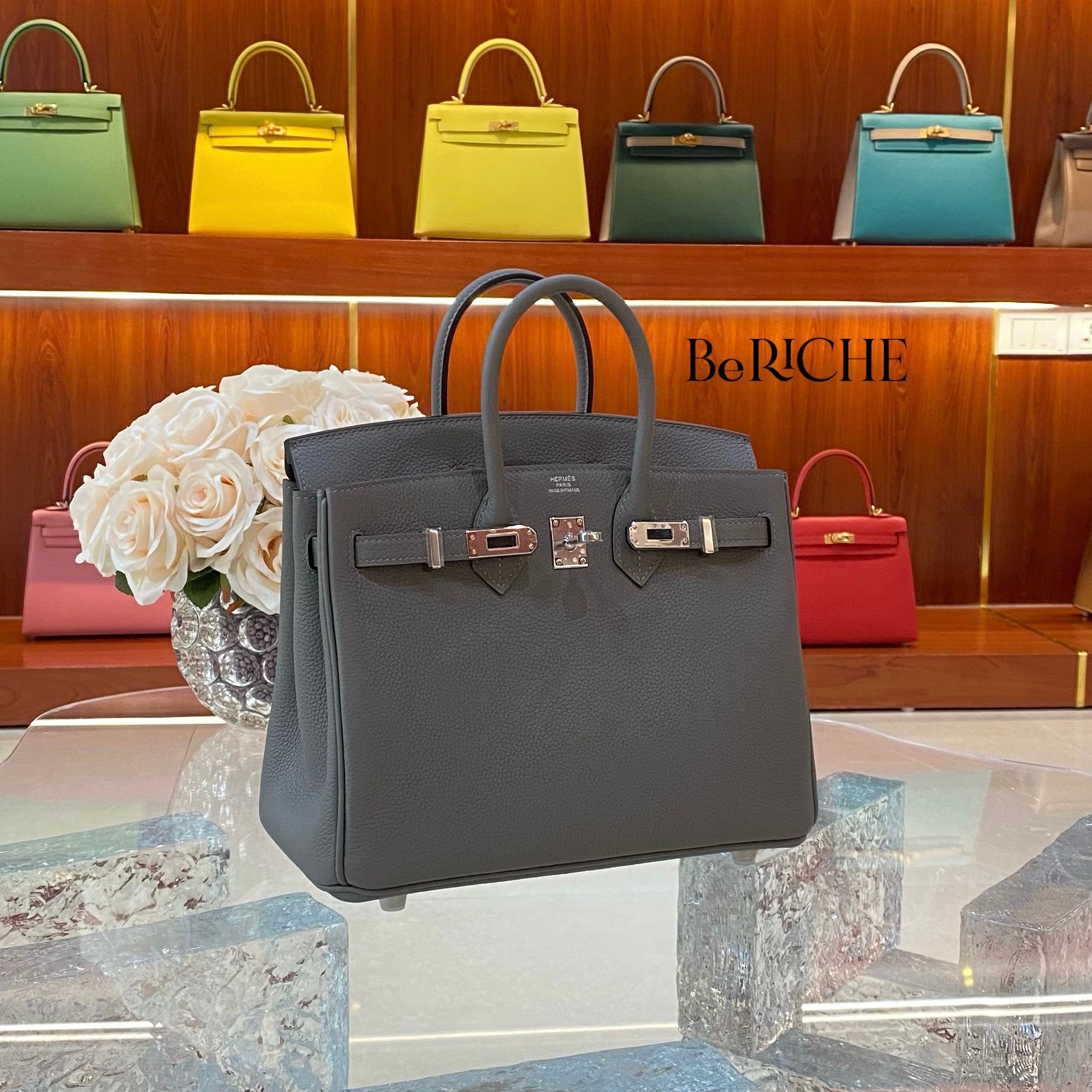 Birkin B25 Togo Gris Meyer PHW