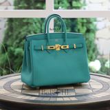  Birkin B25 Togo Vert Verone GHW 