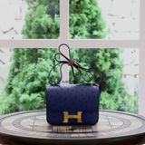  Constance 18 Ostrich Bleu Saphire GHW 