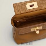  24/24Evercolor calfskin/ matte Mississippiensis alligator and Swift calfskin 