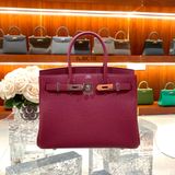  Birkin B30 Togo Rouge Grenat PHW 