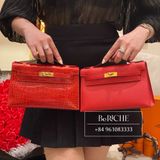 Kelly Pochette KP22 Epsom Leather Rouge Cassaque 