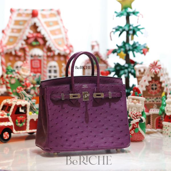  Birkin B25 Ostrich Anemone PHW 