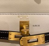  Kelly Hss K25 Epsom Bicolor (Craie/Black) GHW 