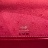  Kelly Pochette KP22 Ostrich Rose Tyrien 