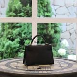  Kelly Mini K20 Crocodile Alligator Black Ghw 