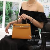  Kelly Hss K25 Epsom Bicolor Toffee/Gris Asphalt GHW 