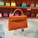  Kelly Mini K20 Ostrich Abricot GHW 