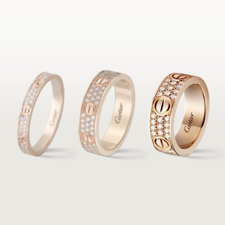 Cartier love ring diamonds BeRiche