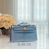  Kelly Pochette KP22 Crocodile Bleu Jean 