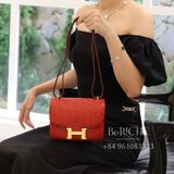  Constance 18 Ostrich Rouge Vif GHW 