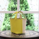  Picotin Hss P18  Clemence Leather Bicolor (Nata/Lime) 