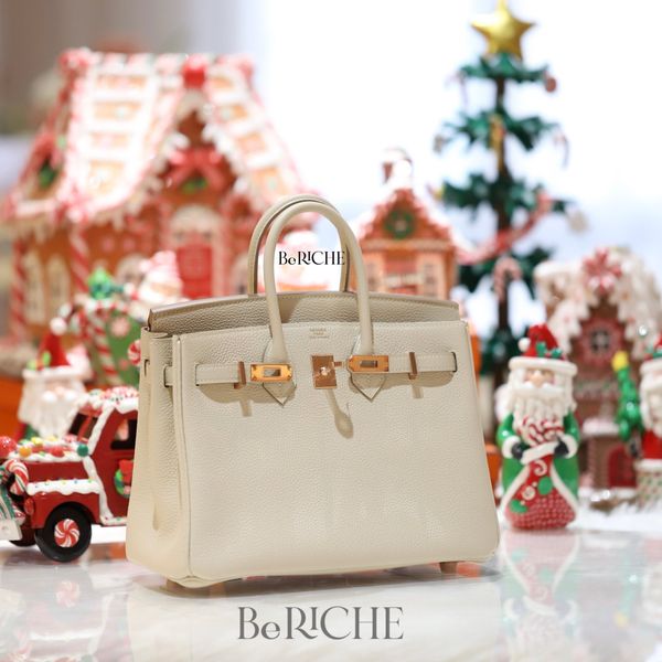  Birkin B25 Togo Craie RGHW 