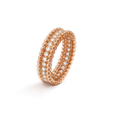  VCA Perlée diamonds ring, 1 row 