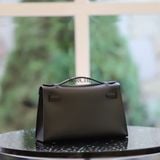  Kelly Pochette KP22 Swift Leather Black GHW 