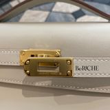  Kelly Pochette KP22 Swift Leather Craie GHW 
