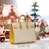 Birkin B25 togo Bicolor hss Craie/JauneAmber Brushed GHW 