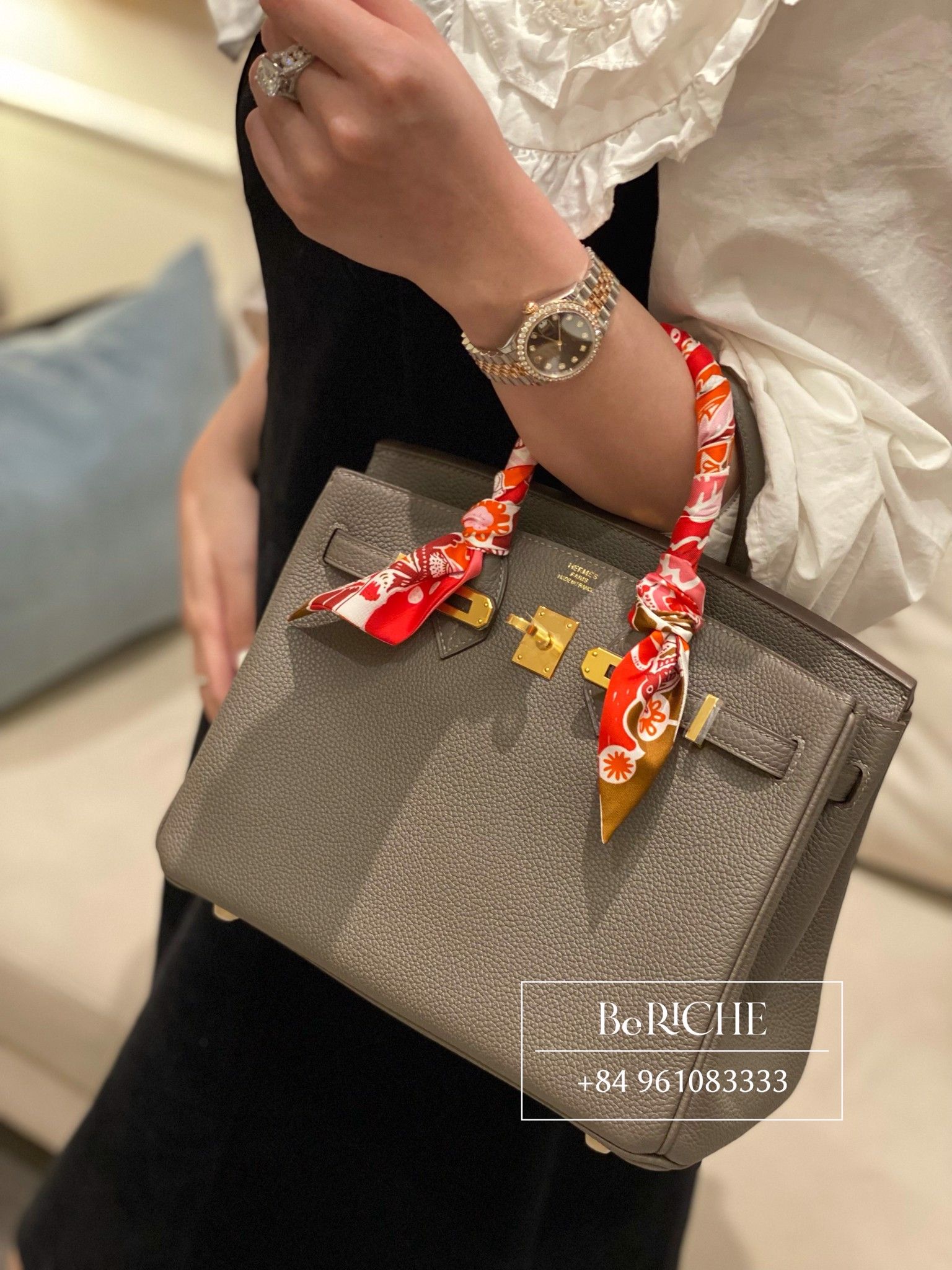 Etain Birkin Twilly Birkin Etoupe With Twilly Hermes Etoupe Togo