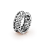  VCA Perlée diamonds ring, 3 rows 