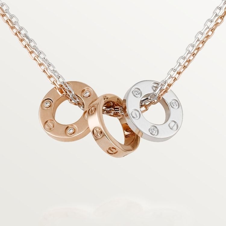 Cartier love necklace 6 diamonds