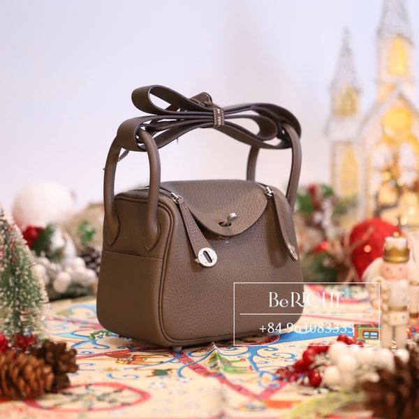  Mini Lindy 20 Clemence Leather Etain PHW 