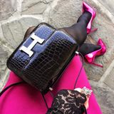  Constance C18 Crocodile Noir Black PHW 