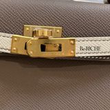  Kelly Mini Hss K20 Epsom Bicolor Etoupe/Craie GHW 