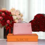  Kelly Pochette KP22 Lizard Pink GHW 