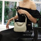  Mini Lindy 20 Clemence Leather Gris Perle PHW 