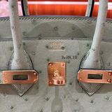  Birkin B25 Ostrich Vert Criquet GHW 