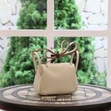  Mini Lindy 20 Clemence Leather Craie GHW 