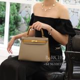  Kelly Hss K25 Epsom Bicolor (Gris Asphalt/Sesame) 