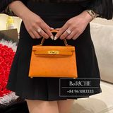  Kelly Mini K20 Ostrich Abricot GHW 