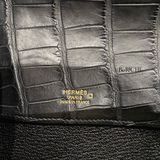  Kelly Cut Crocodile Noir Black GHW 